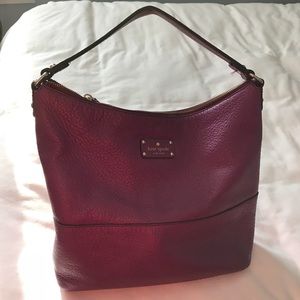 Purple Kate spade leather handbag